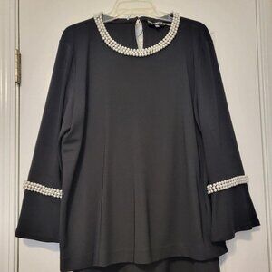 Karl Lagerfeld Faux Pearls  Embellished Skirt Set